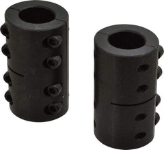 Climax Metal Products - 1" Inside x 1-3/4" Outside Diam, Two Piece Rigid Coupling without Keyway - 3" Long - Americas Tooling