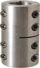 Climax Metal Products - 1-1/4" Inside x 2-1/16" Outside Diam, Two Piece Rigid Coupling with Keyway - 3-1/4" Long x 1/4" Keyway Width x 1/8" Keyway Depth - Americas Tooling