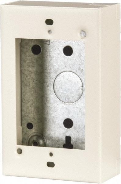 Wiremold - 1 Gang, (4) 1/2" Knockouts, Steel Rectangle Device Box - 4-5/8" Overall Height x 2-13/16" Overall Width x 1-3/8" Overall Depth - Americas Tooling