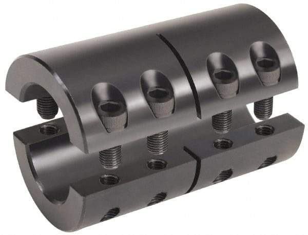 Climax Metal Products - 10mm Inside x 29mm Outside Diam, Metric Two-Piece Clamping Rigid Coupling - 45mm Long - Americas Tooling