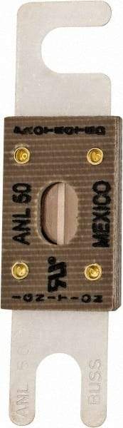 Cooper Bussmann - 50 Amp Non-Time Delay Fast-Acting Forklift & Truck Fuse - 125VAC, 80VDC, 3.18" Long x 0.75" Wide, Littelfuse CNL50, Bussman ANL-50, Ferraz Shawmut CNL50 - Americas Tooling