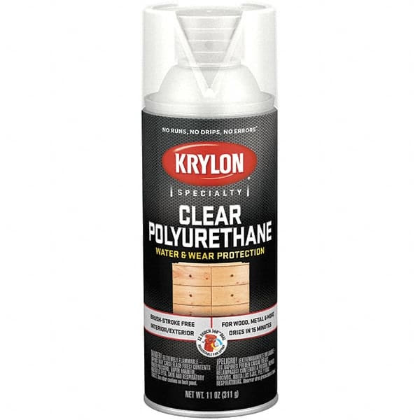 Krylon - Clear, Flat, Polyurethane Spray Paint - Exact Industrial Supply