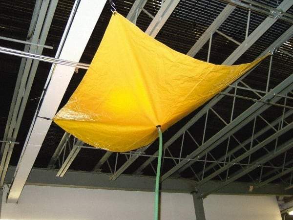 PRO-SAFE - Tarp Heavy Duty Roof Leak Diverter - 5' Long x 5' Wide x 18 mil Thick, Yellow - Americas Tooling