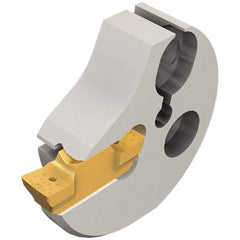 Iscar - Left Hand Cut Indexable Grooving Cartridge - GEMI, GEPI, GEPI-MT, GEPI-WT Insert Style - Americas Tooling