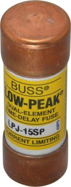 Cooper Bussmann - 300 VDC, 600 VAC, 15 Amp, Time Delay General Purpose Fuse - Fuse Holder Mount, 2-1/4" OAL, 100 at DC, 300 at AC (RMS) kA Rating, 13/16" Diam - Americas Tooling