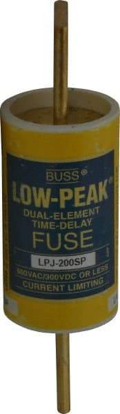 Cooper Bussmann - 300 VDC, 600 VAC, 200 Amp, Time Delay General Purpose Fuse - Bolt-on Mount, 5-3/4" OAL, 100 at DC, 300 at AC (RMS) kA Rating, 1-5/8" Diam - Americas Tooling