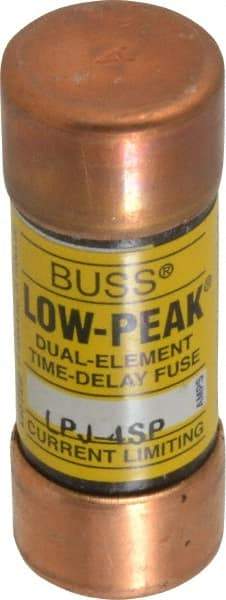 Cooper Bussmann - 300 VDC, 600 VAC, 4 Amp, Time Delay General Purpose Fuse - Fuse Holder Mount, 2-1/4" OAL, 100 at DC, 300 at AC (RMS) kA Rating, 13/16" Diam - Americas Tooling