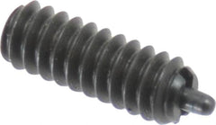 Gibraltar - 6-32, 3/8" Thread Length, 1/16" Plunger Projection, Steel Threaded Spring Plunger - 0.045" Max Plunger Diam, 3/8" Plunger Length, 1 Lb Init End Force, 1.6 Lb Final End Force - Americas Tooling