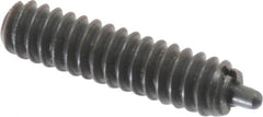 Gibraltar - 6-32, 17/32" Thread Length, 1/16" Plunger Projection, Steel Threaded Spring Plunger - 0.045" Max Plunger Diam, 17/32" Plunger Length, 0.5 Lb Init End Force, 1.5 Lb Final End Force - Americas Tooling