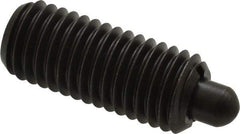 Gibraltar - 5/8-11, 1-1/2" Thread Length, 5/16" Plunger Projection, Steel Threaded Spring Plunger - 0.31" Max Plunger Diam, 1-1/2" Plunger Length, 10.5 Lb Init End Force, 25.5 Lb Final End Force - Americas Tooling