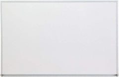 UNIVERSAL - 24" High x 36" Wide Melamine Dry Erase Board with 3/4" Rail - Aluminum, 5/8" Deep - Americas Tooling