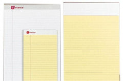 UNIVERSAL - 50 Sheet, 8-1/2 x 14", Perforated Style Ruled Pads - Canary - Americas Tooling