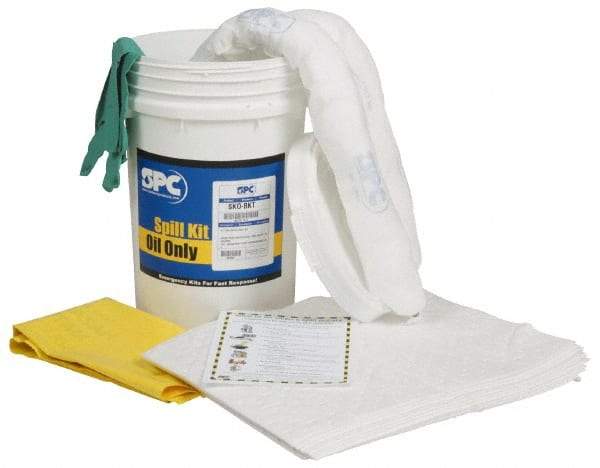 Brady SPC Sorbents - 9 Gal Capacity Universal Spill Kit - 6.5 Gal Bucket - Americas Tooling