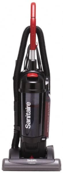 Sanitaire - Single Motor Bagless Heavy-Duty Upright Vacuum Cleaner - 15" Cleaning Width, 10" Amps, Comfort Hand Grip, Black - Americas Tooling