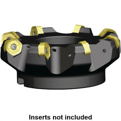 Kennametal - 9 Inserts, 5-5/8" Cutter Diam, 0.087" Max Depth of Cut, Indexable High-Feed Face Mill - 1.5748" Arbor Hole Diam, 2-1/2" High, KSHR Toolholder, HNGJ 0905.. Inserts, Series Dodeka High-Feed - Americas Tooling