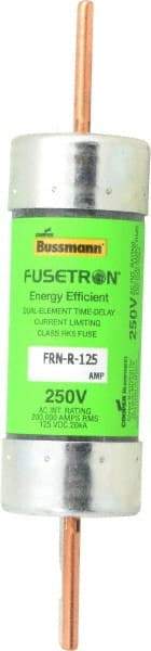 Cooper Bussmann - 125 VDC, 250 VAC, 125 Amp, Time Delay General Purpose Fuse - Bolt-on Mount, 7-1/8" OAL, 20 at DC, 200 (RMS) kA Rating, 1-9/16" Diam - Americas Tooling