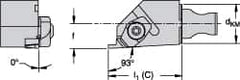 Kennametal - NS Insert, 0.787" Head Length, Modular Grooving Cutting Unit Head - Left Hand Cut, System Size KM12, Series Micro Top Notch - Americas Tooling