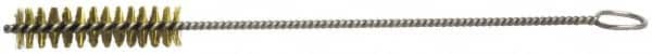 Weiler - 1" Long x 1/8" Diam Stainless Steel Hand Tube Brush - Single Spiral, 6" OAL, 0.003" Wire Diam, 3/32" Shank Diam - Americas Tooling