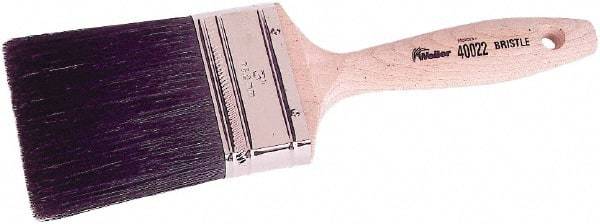 Weiler - 3" Flat Hog Wall Brush - 3-1/4" Bristle Length, 10" Wood Beavertail Handle - Americas Tooling