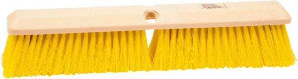 Weiler - 18" General Purpose Polypropylene Push Broom - 3" Bristle Length, Foam Block, Threaded Handle Connection, Handle Sold Separately - Americas Tooling