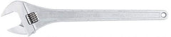 Channellock - 2-7/16" Jaw Capacity, 24" Standard Adjustable Wrench - Chrome Vanadium Steel, Chrome Finish - Americas Tooling