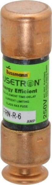 Cooper Bussmann - 125 VDC, 250 VAC, 6 Amp, Time Delay General Purpose Fuse - Fuse Holder Mount, 50.8mm OAL, 20 at DC, 200 (RMS) kA Rating, 9/16" Diam - Americas Tooling