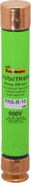 Cooper Bussmann - 300 VDC, 600 VAC, 10 Amp, Time Delay General Purpose Fuse - Fuse Holder Mount, 127mm OAL, 20 at DC, 200 (RMS) kA Rating, 13/16" Diam - Americas Tooling