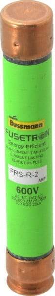 Cooper Bussmann - 300 VDC, 600 VAC, 2 Amp, Time Delay General Purpose Fuse - Fuse Holder Mount, 127mm OAL, 20 at DC, 200 (RMS) kA Rating, 13/16" Diam - Americas Tooling