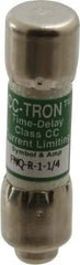 Cooper Bussmann - 300 VDC, 600 VAC, 1.25 Amp, Time Delay General Purpose Fuse - Fuse Holder Mount, 1-1/2" OAL, 200 at AC (RMS) kA Rating, 13/32" Diam - Americas Tooling