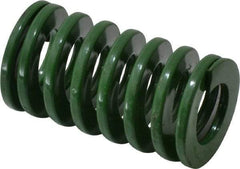 Dayton Lamina - 1" Hole Diam, 1/2" Rod Diam, 1-3/4" Free Length, Green Die Spring - 30.6 Lb Max Deflection, 0.69" Max Deflection, Light Duty, Chromium Vanadium Steel - Americas Tooling