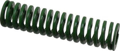 Dayton Lamina - 1" Hole Diam, 1/2" Rod Diam, 4" Free Length, Green Die Spring - 12.1 Lb Max Deflection, 1.61" Max Deflection, Light Duty, Chromium Vanadium Steel - Americas Tooling