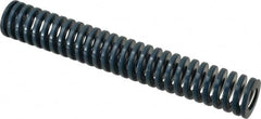 Dayton Lamina - 1-1/4" Hole Diam, 5/8" Rod Diam, 8" Free Length, Blue Die Spring - 14.4 Lb Max Deflection, 3" Max Deflection, Medium Duty, Chromium Vanadium Steel - Americas Tooling