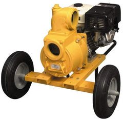 American Machine & Tool - 13.0 HP, 3,600 RPM, 4 Port Size, 2 Solids Handling, Honda OHV, Self Priming Engine Pump - Aluminum, 6.9 Quart Tank Size, Buna-N and Silicon Carbide Shaft Seal, Stainless Steel Shaft Sleeve - Americas Tooling