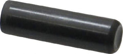 Holo-Krome - 3/8" Diam x 1-1/4" Pin Length Grade 8 Alloy Steel Standard Dowel Pin - Black Luster Finish, C 47-58 & C 60 (Surface) Hardness, 1 Beveled & 1 Rounded End - Americas Tooling