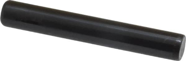 Holo-Krome - 3/8" Diam x 2-1/2" Pin Length Grade 8 Alloy Steel Standard Dowel Pin - Black Luster Finish, C 47-58 & C 60 (Surface) Hardness, 1 Beveled & 1 Rounded End - Americas Tooling