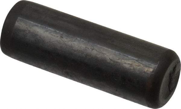 Holo-Krome - 7/16" Diam x 1-1/4" Pin Length Grade 8 Alloy Steel Standard Dowel Pin - Black Luster Finish, C 47-58 & C 60 (Surface) Hardness, 1 Beveled & 1 Rounded End - Americas Tooling