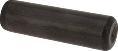 Holo-Krome - 7/16" Diam x 1-1/2" Pin Length Grade 8 Alloy Steel Standard Dowel Pin - Black Luster Finish, C 47-58 & C 60 (Surface) Hardness, 1 Beveled & 1 Rounded End - Americas Tooling