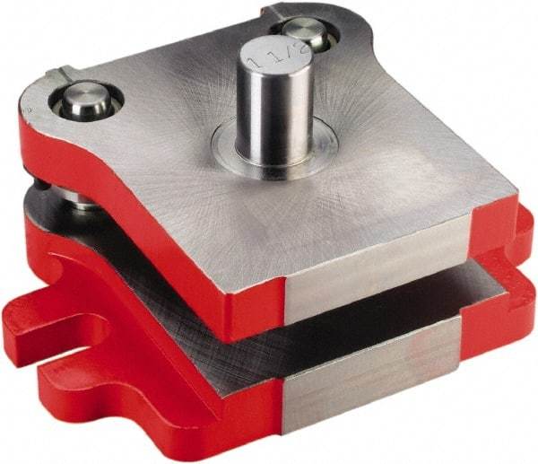 Anchor Danly - 5" Guide Post Length, 1-1/2" Die Holder Thickness, 7" Radius, Back Post Steel Die Set - 8-3/4" Overall Width x 7-5/16" Overall Depth - Americas Tooling