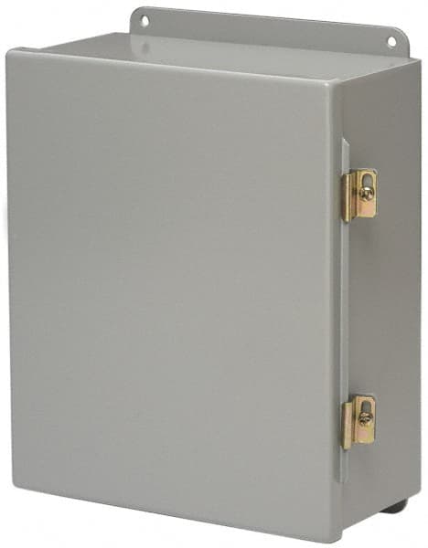 Cooper B-Line - Steel Standard Enclosure Hinge Flat Cover - NEMA 12, 13, 10" Wide x 10" High x 6" Deep, Dirt-tight & Dust-tight - Americas Tooling