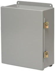 Cooper B-Line - Steel Standard Enclosure Hinge Flat Cover - NEMA 12, 13, 8" Wide x 8" High x 6" Deep, Dirt-tight & Dust-tight - Americas Tooling