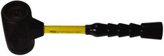 NUPLA - 6 Lb Head 3" Face Tough Polymer Nonmarring Hammer without Faces - 15-1/2" OAL, Fiberglass Handle - Americas Tooling