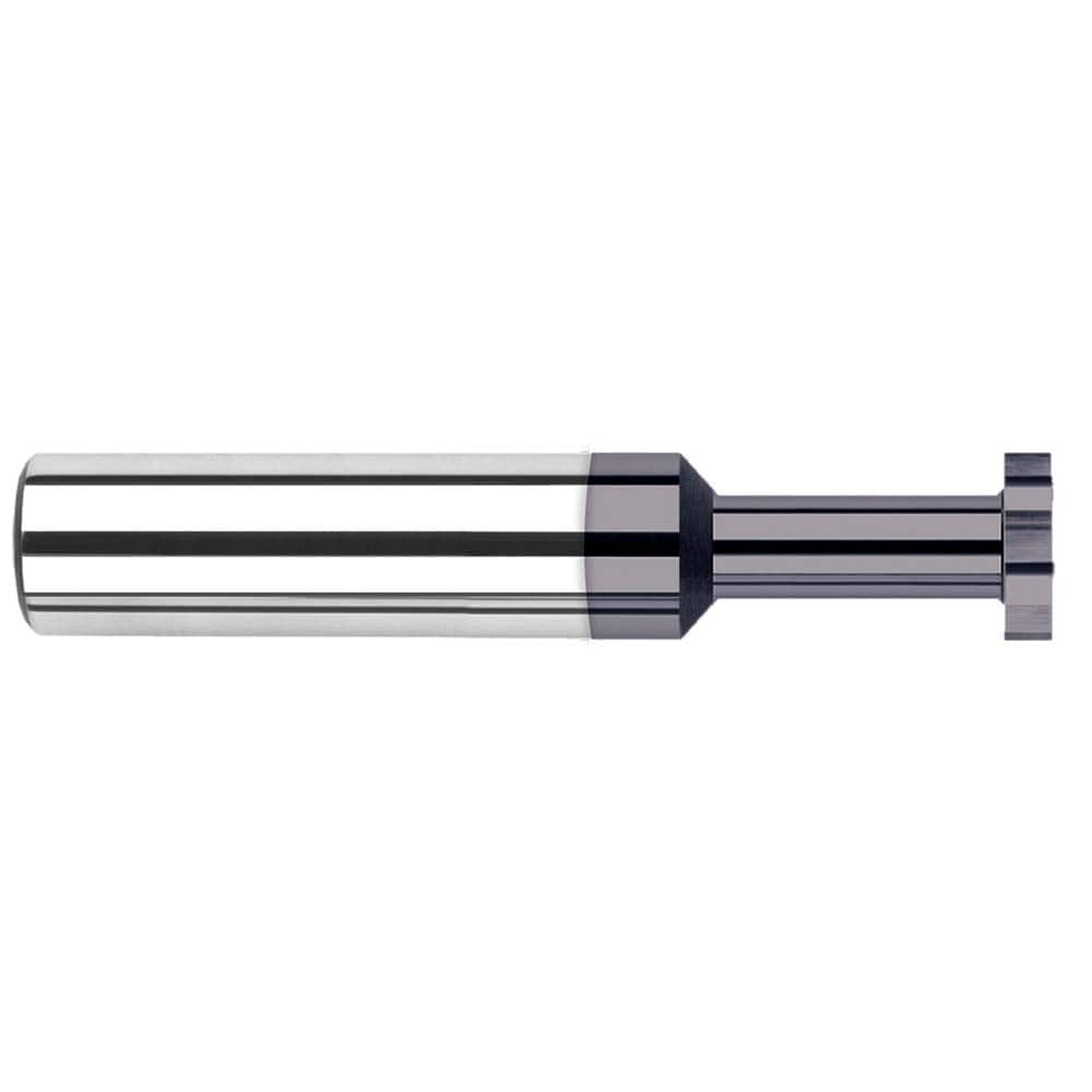 Harvey Tool - 1/2" Cut Diam, 5/16" Cut Width, 1/2" Shank, Straight-Tooth Woodruff Keyseat Cutter - Exact Industrial Supply