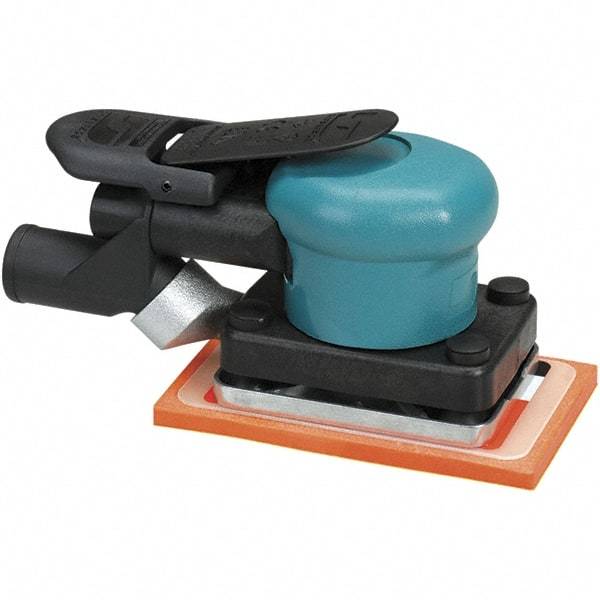 Dynabrade - 10,000 OPM, 13 CFM Air Consumption, Palm Air Orbital Sander - Rectangular Pad, 1/4 NPT Inlet - Americas Tooling