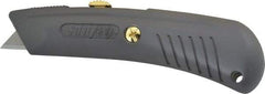 PHC - Retractable Utility Knife - 2-1/4" Blade, Gray Zinc Handle, 1 Blade Included - Americas Tooling