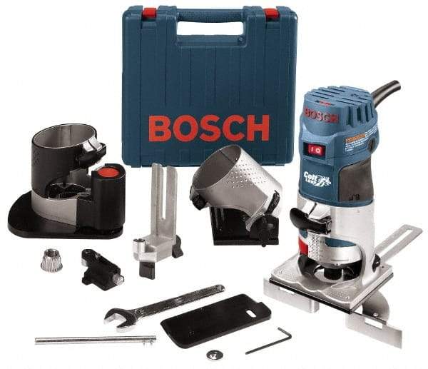 Bosch - Router Kits Router Type: Palm Grip Speed (RPM): 16000-35000 - Americas Tooling