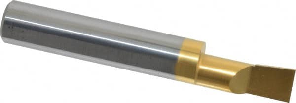 Accupro - 0.32" Min Bore Diam, 3/4" Max Bore Depth, 3/8 Shank Diam, Boring Bar - Right Hand Cut, Solid Carbide, TiN Finish - Exact Industrial Supply