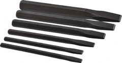 Mayhew - 6 Piece Cold Chisel Set - 5, 4-1/2, 5, 5-3/4, 6 & 7" OAL, Sizes Included 1/4 to 3/4" - Americas Tooling