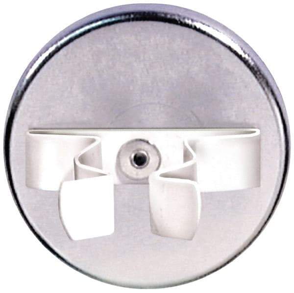 Mag-Mate - 19 Lb Max Pull Force, 2-5/16" Overall Height, 2.03" Diam, Ceramic Cup Magnet - Clamp Style, 1-1/4" Clamp Opening, Chrome Plated - Americas Tooling