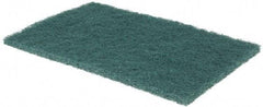 3M - 9" Long x 6" Wide x 0.4" Thick Scouring Pad - Medium-Duty, Green - Americas Tooling