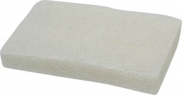 3M - 5" Long x 3-1/2" Wide x 3/4" Thick Scouring Pad - Light-Duty, White - Americas Tooling